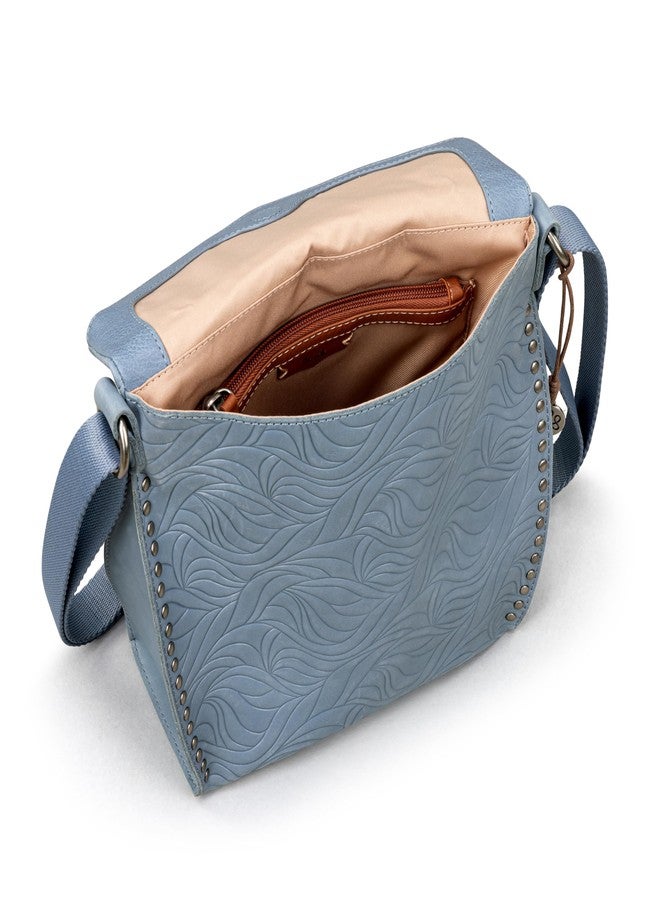 The Sak Silverlake Crossbody in Leather, Adjustable Crossbody Strap, Maritime Wave Emboss - Image 4