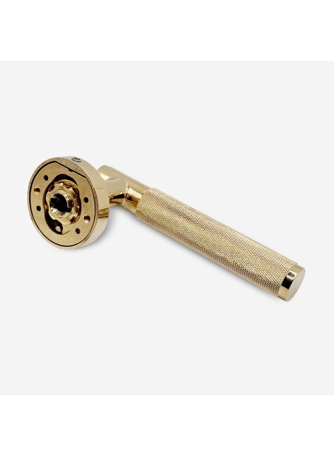 CINCINNO Fidelis/A Premium Anti-Rust Brass Door Handle Pair – Durable & Stylish for Home & Office, UV Protection, 2-Year Color & 5-Year Mechanical Warranty, Salt Spray Tested (Gold Plated)  - Image 4