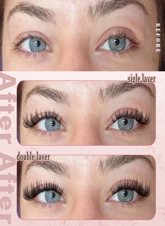 Goddvenus Individual Eyelashes Fluffy Cluster Lashes Like Lash Extension in Salon Natural DIY Eyelash Clusters for 5-7 days 9-16mm D Curl Russian Eyelash Individuals(192pcs D Curl) - Image 4