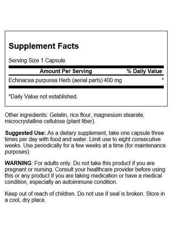 Swanson Echinacea 400 Milligrams 100 Capsules - Image 2