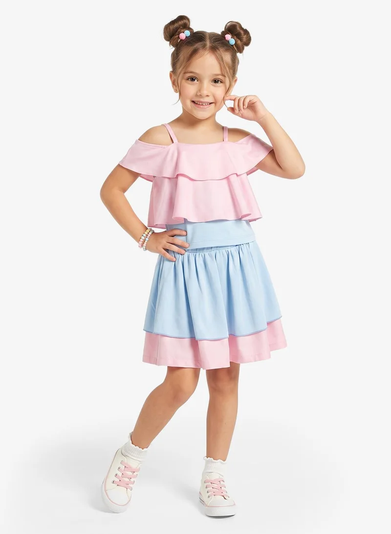 Little Golden Apple Kids Little Spaghetti Strap 2 Piece Dress Sets