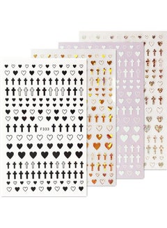 4 Sheets 4 Colors Empty Solid Cross Heart Shape Selfadhesive Nail Art Stickers Diy Tips Pink Laser Silver - pzsku/ZAEB0BDCABFE414B2DCA3Z/45/_/1677914359/7331aed6-c208-4249-9d4e-8a7437cc20d5