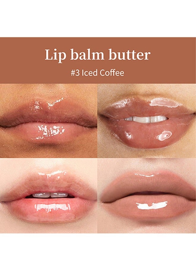 lakerain Summer Special Lip Balm Butter, Reduce Lip Lines, Soothing Moisturizing Tinted Lip Mask, Repair Dry Cracks Lip Oil - Iced Coffee 03(15G/0.5 OZ) - Image 4