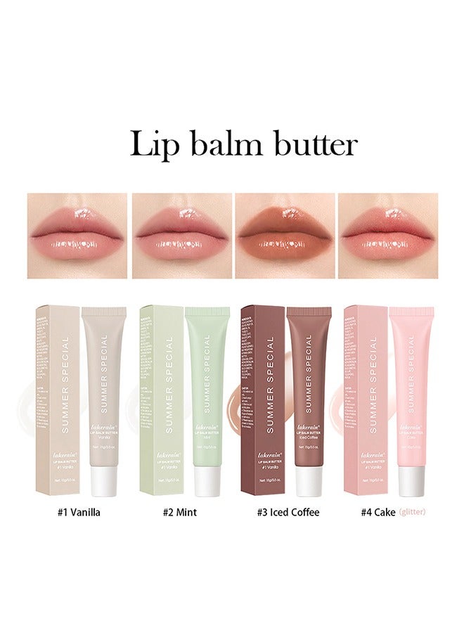 lakerain Summer Special Lip Balm Butter, Reduce Lip Lines, Soothing Moisturizing Tinted Lip Mask, Repair Dry Cracks Lip Oil - Iced Coffee 03(15G/0.5 OZ) - Image 5