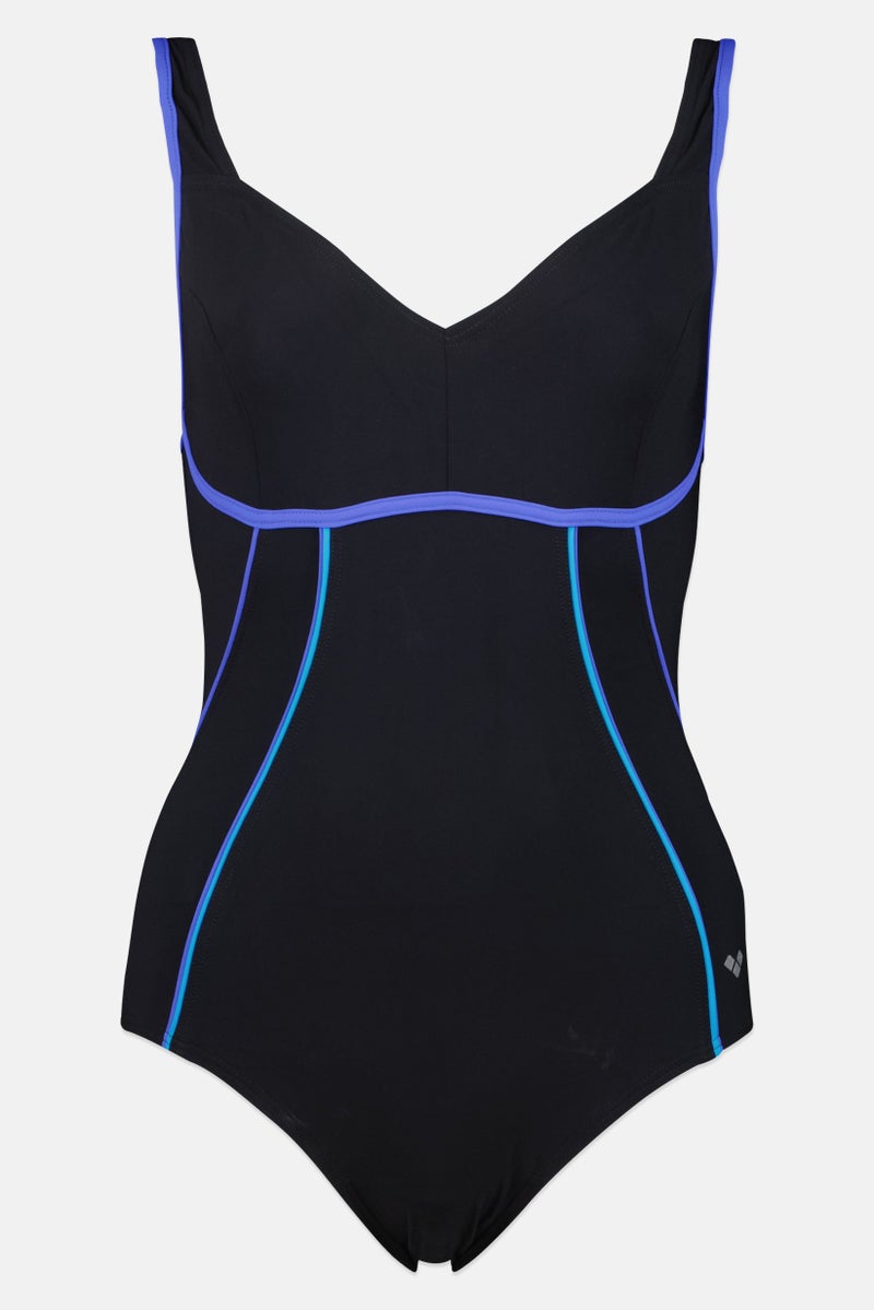 arena Women One Piece Brand Logo Swimsuit, Black - Image 1