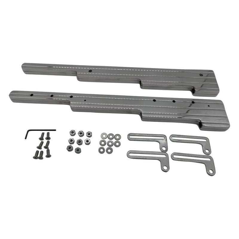 1 Set Aluminum Silver Spark Plug Wires Looms Separator Holders Compatible with SBC BBC SBF 302 350 454 V8 Engine