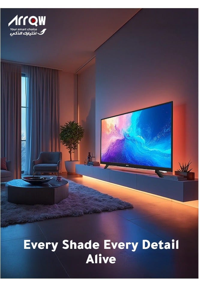 ARRQW 24-inch Standard TV, HD Ready, 1366x768 Resolution, 60Hz Refresh Rate, Stereo Sound, Wireless Display, 2 HDMI, 2 USB, Wall Mount | Model: RO-24LP - Image 3