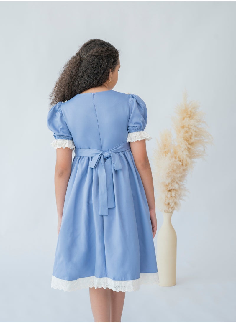 LALEENA - Bluebell Lace Collar Dress - Image 1