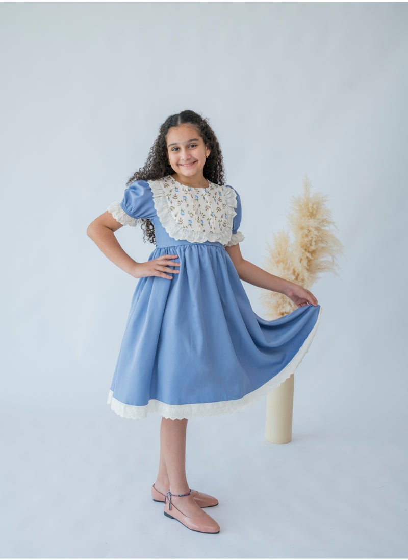 LALEENA - Bluebell Lace Collar Dress - Image 1
