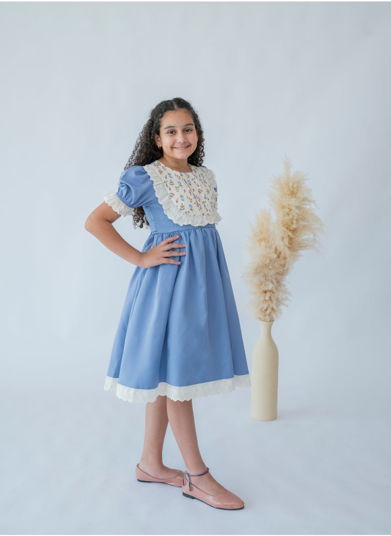 LALEENA - Bluebell Lace Collar Dress - Image 1