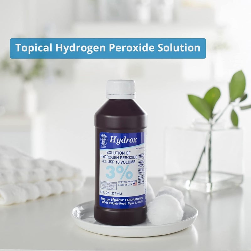 McKesson Hydrogen Peroxide 3 8 oz Pack of 12 Topical Solution USP First Aid Antiseptic Oral Debriding Agent - Image 2