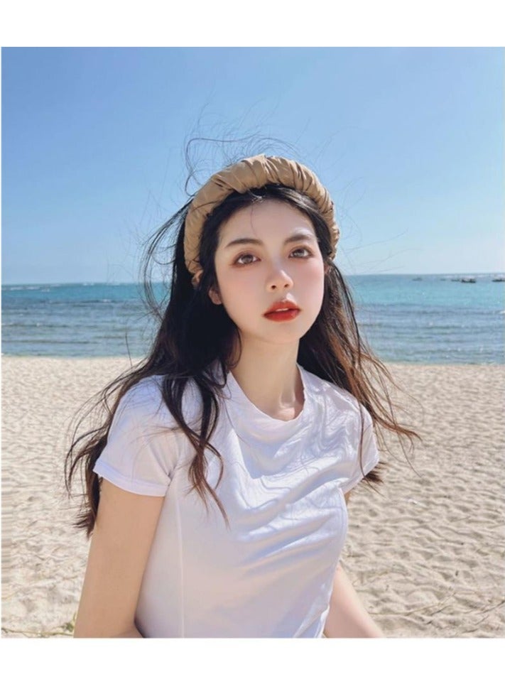 Anna Outdoor Cycling Sun Protection Wide-Brimmed Cap with Headband - UV-Blocking, Breathable Sport Hair Accessory - Image 3