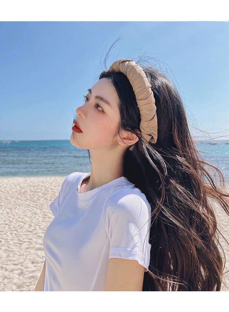 Anna Outdoor Cycling Sun Protection Wide-Brimmed Cap with Headband - UV-Blocking, Breathable Sport Hair Accessory - Image 5