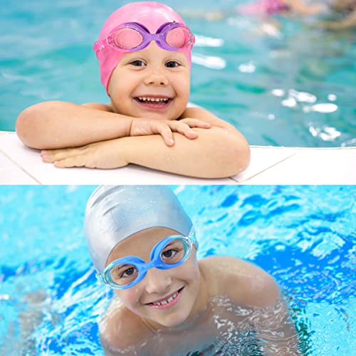 EWPJDK Kids Swim Goggles - 2 Pack Swimming Goggles Anti Fog Anti-UV No Leaking For Children Teens Boys & Girls Age 3-15 (Purple & Blue) - Image 2