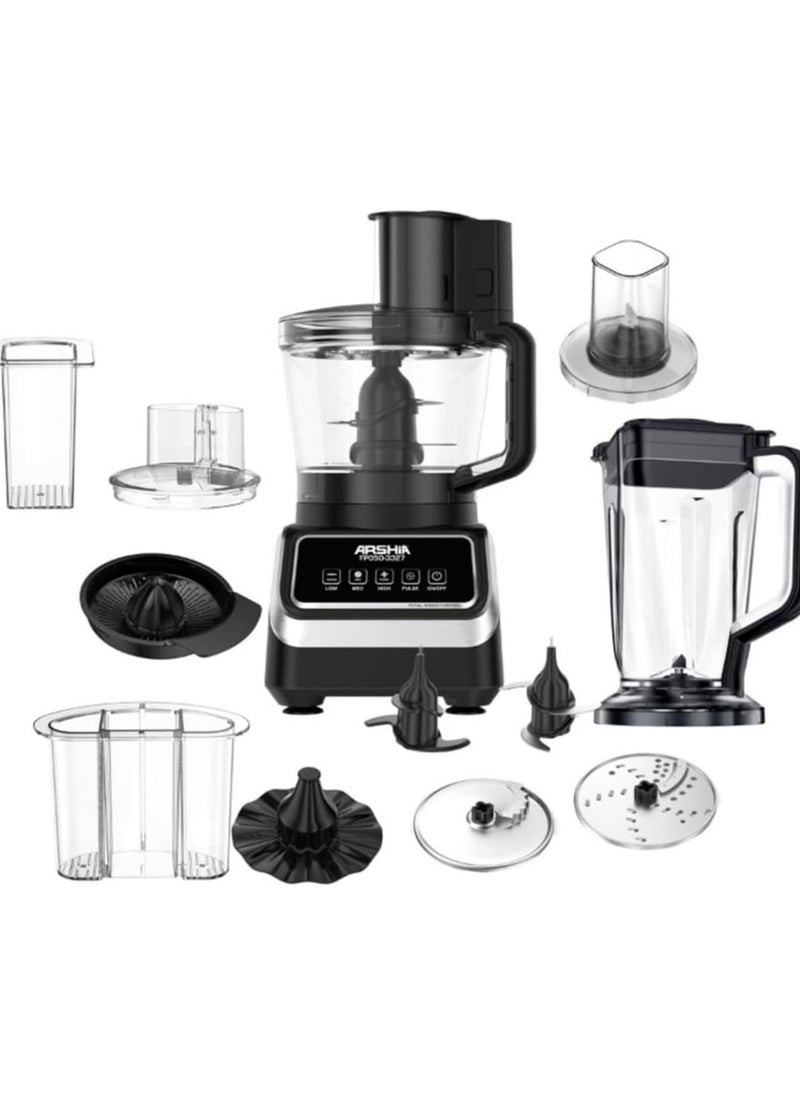Arshia Arshia 10 in 1 Food Processor 1000 Watt FP050-3327 Black  - Image 3