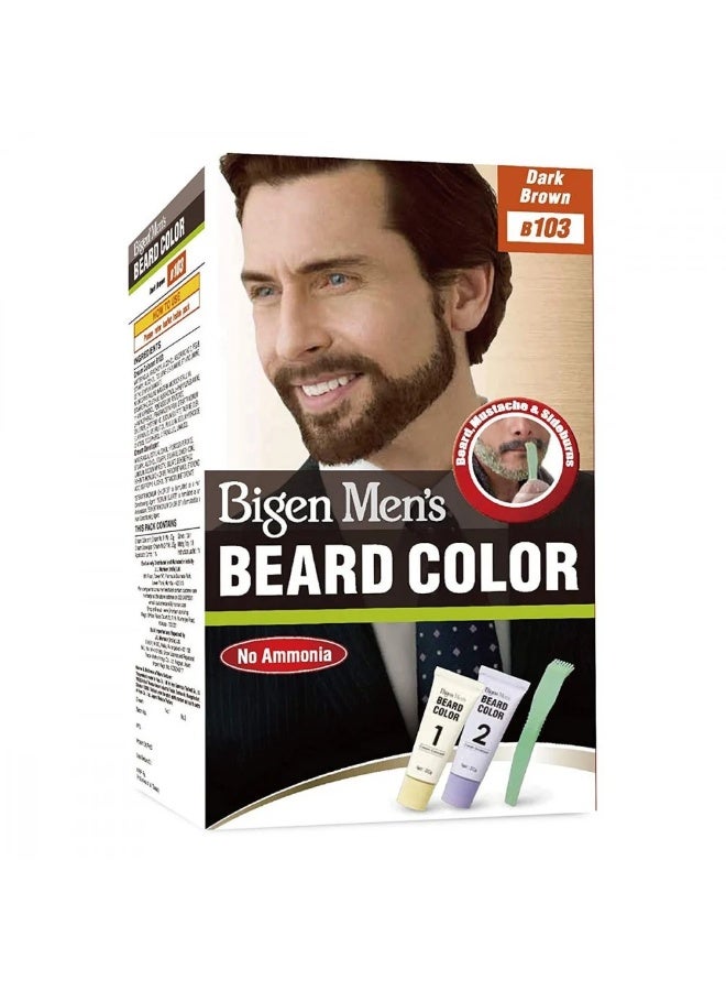 b103 bigen mens beard color, dark brown b103