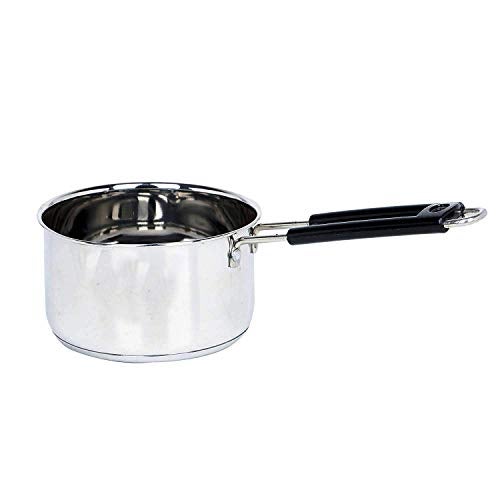 Dharam Paul Traders Stainless Steel Saucepan with Handle for Tea, Induction and Gas Compatible. (Large) - Image 1