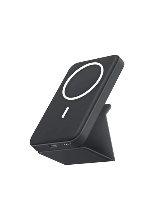 Maxco MP28 5000mAh Magnetic Wireless Charging Power Bank with Foldable Stand, Ultra-Portable Design, Fast Charging, Built-in Safety Protection, and Universal Compatibility