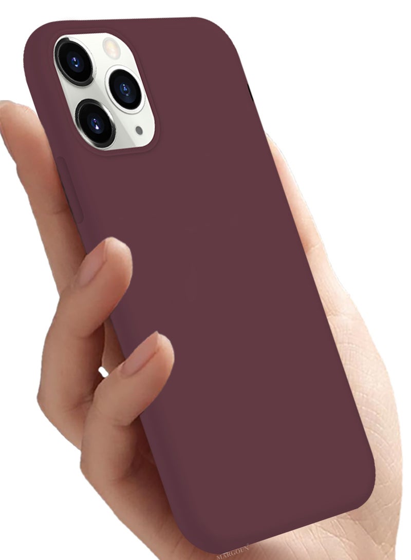 CATANES Soft Silky Silicone Case Cover for Apple iPhone 11 Pro Max - Full Body Protection - Maroon - Image 3