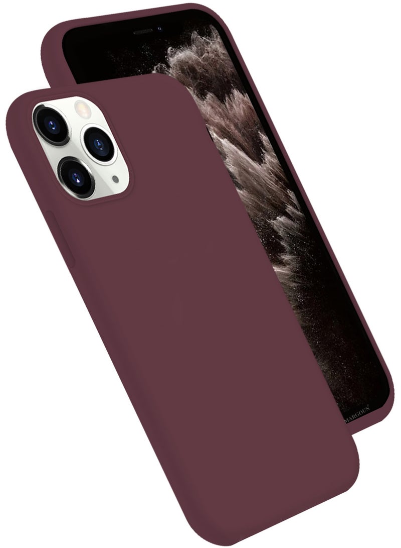 CATANES Soft Silky Silicone Case Cover for Apple iPhone 11 Pro Max - Full Body Protection - Maroon - Image 2