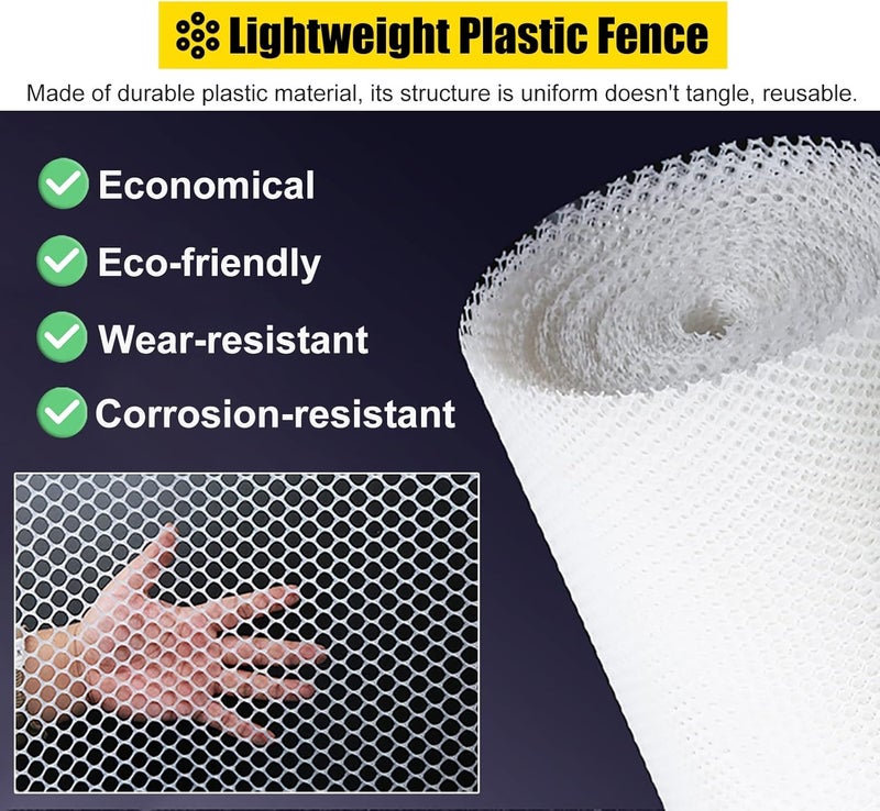 Safety Animal Barrier,Fence Pets Fences Net Chicken Wire Fencing Roll, Protect Cats Dogs Kids Children, Rabbit/Duck/Poultry Breeding Cage(0.8X5m/2.5X16.5ft) - Image 2
