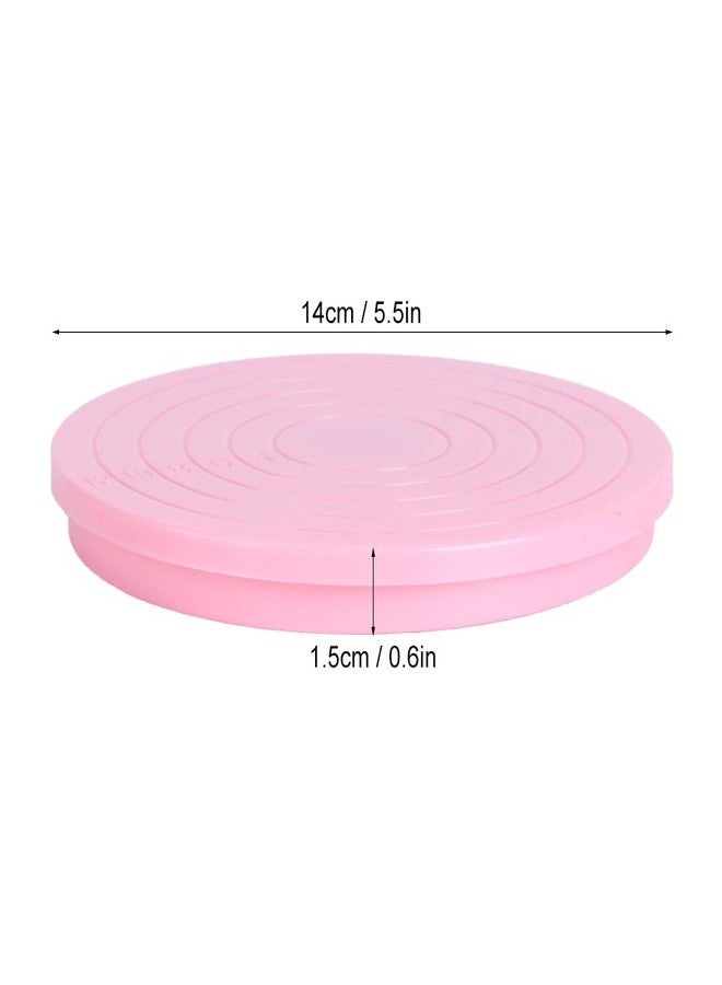 Topyond Cake Turntable 360 Rotating Stand 2Pcs, Small Cookie Turntable with Anti-Skid Base, Food-Grade Mini Baking Decorating Stand for Home Professionals Cakes Cookies - Image 5