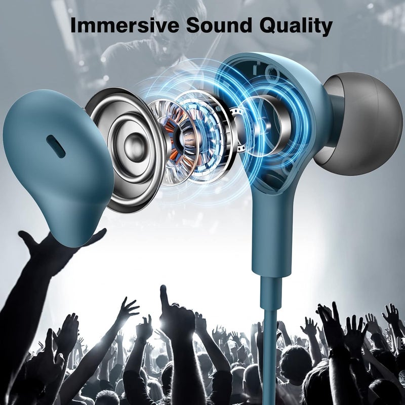 APETOO USB C Headphones for Samsung S24 Ultra S23 S22 S21 FE Plus Flip Fold A54,iPhone 15,Magnetic Wired Earbuds Noise Canceling in-Ear Type C Earphones with Mic Volume Control for iPad 10,Pixel 6 7a,Oneplus - Image 2