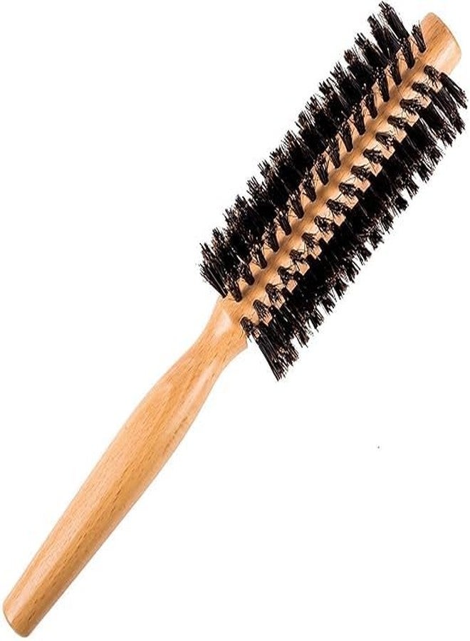 KRAFTMASTERS Kraftmaster® Set Of 1 Round Brush Boar Bristle Wooden Round Hair Brush for Women Blow Drying Handle Anti Static Hairbrush for Hair Styling, Drying, Curling. - Image 1