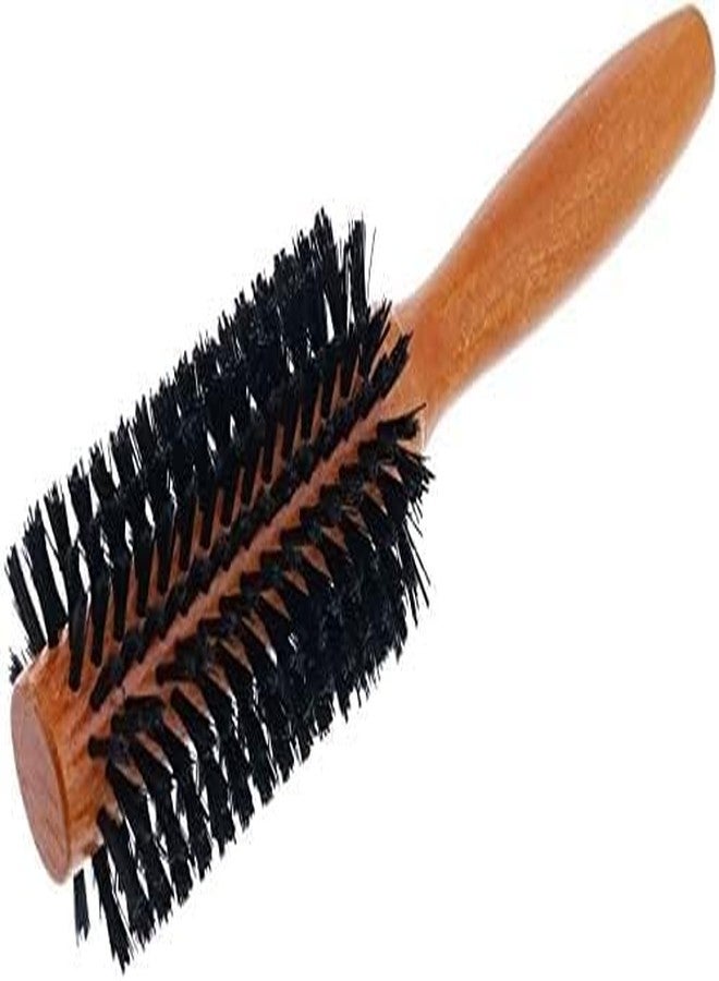 KRAFTMASTERS Kraftmaster® Set Of 1 Round Brush Boar Bristle Wooden Round Hair Brush for Women Blow Drying Handle Anti Static Hairbrush for Hair Styling, Drying, Curling. - Image 3