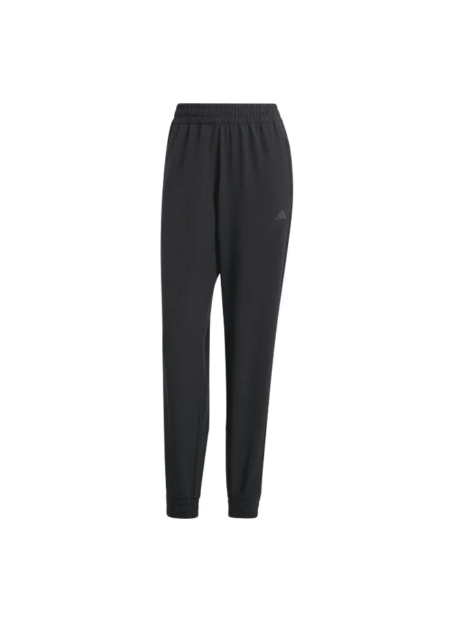 اديداس adidas pacer workout 3 stripes woven mid rise women pants