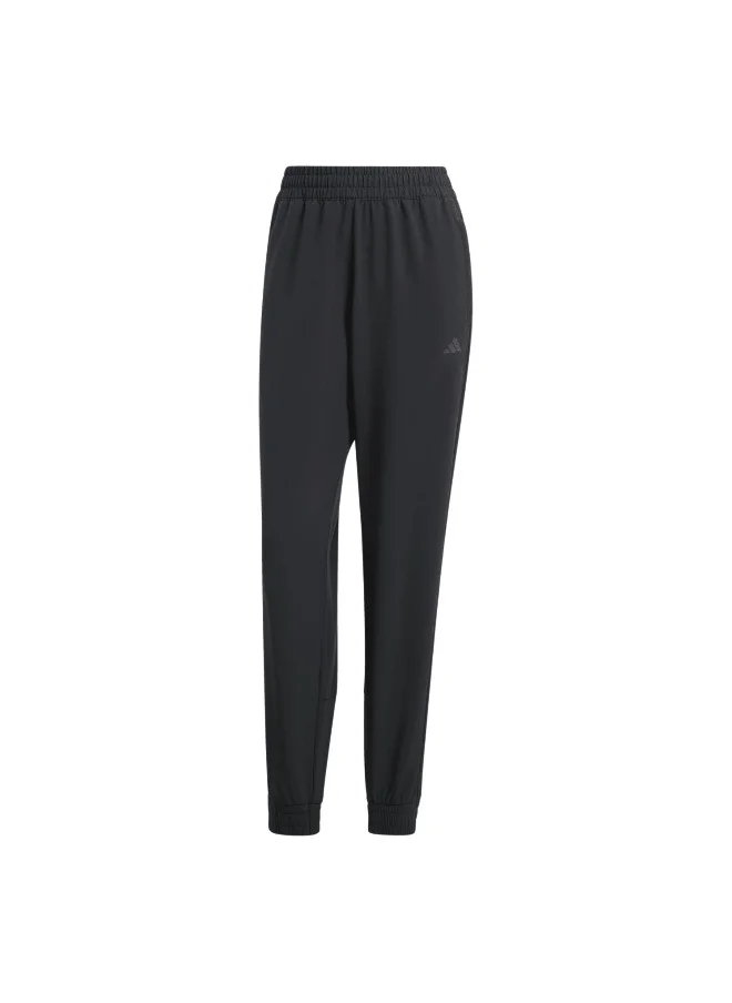 اديداس adidas pacer workout 3 stripes woven mid rise women pants