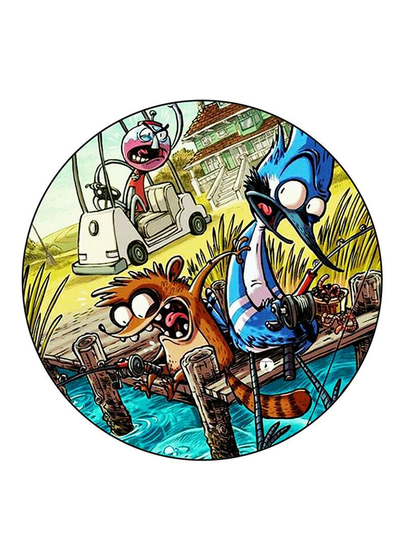 RKN Regular Show Printed Large Round Pin Badge Multicolour - Image 2