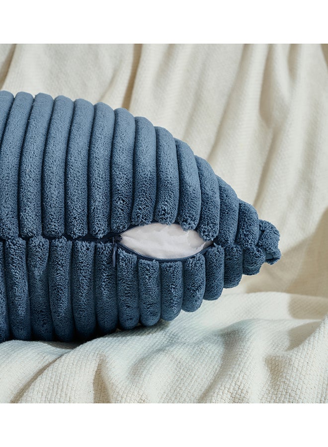 Fancy Homi مجموعة من 2 أغطية وسائد زخرفية محايدة للكنبة، السرير والأريكة، ناعمة ورقيقة بنمط قطن مضلع، تصميم جمالي وحديث - 45x45 سم - أزرق باهت - Image 3