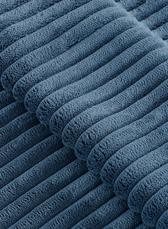 Fancy Homi مجموعة من 2 أغطية وسائد زخرفية محايدة للكنبة، السرير والأريكة، ناعمة ورقيقة بنمط قطن مضلع، تصميم جمالي وحديث - 45x45 سم - أزرق باهت - Image 4