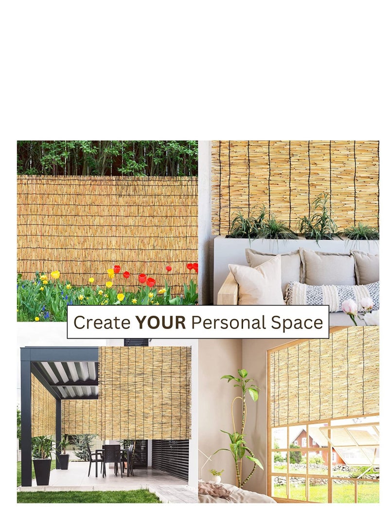 FFD Bamboo Blinds Natural Bamboo Curtain Bamboo Roll up Window Blinds Window Shades Roll Natural Reed Binds Sun Shade For Indoor and Outdoor