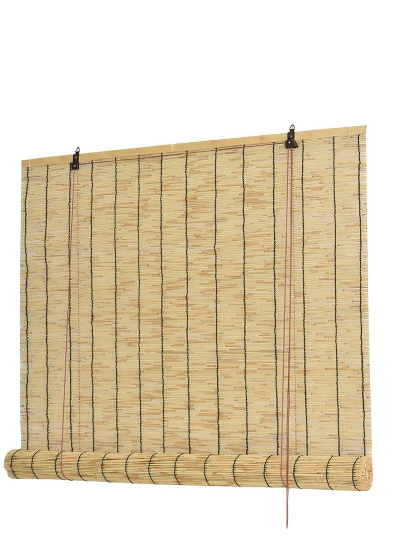FFD Bamboo Blinds Natural Bamboo Curtain Bamboo Roll up Window Blinds Window Shades Roll Natural Reed Binds Sun Shade For Indoor and Outdoor
