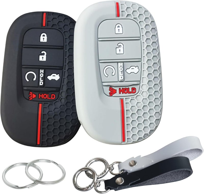 RUNZUIE Silicone Key Fob Cover Set for Honda - Image 1