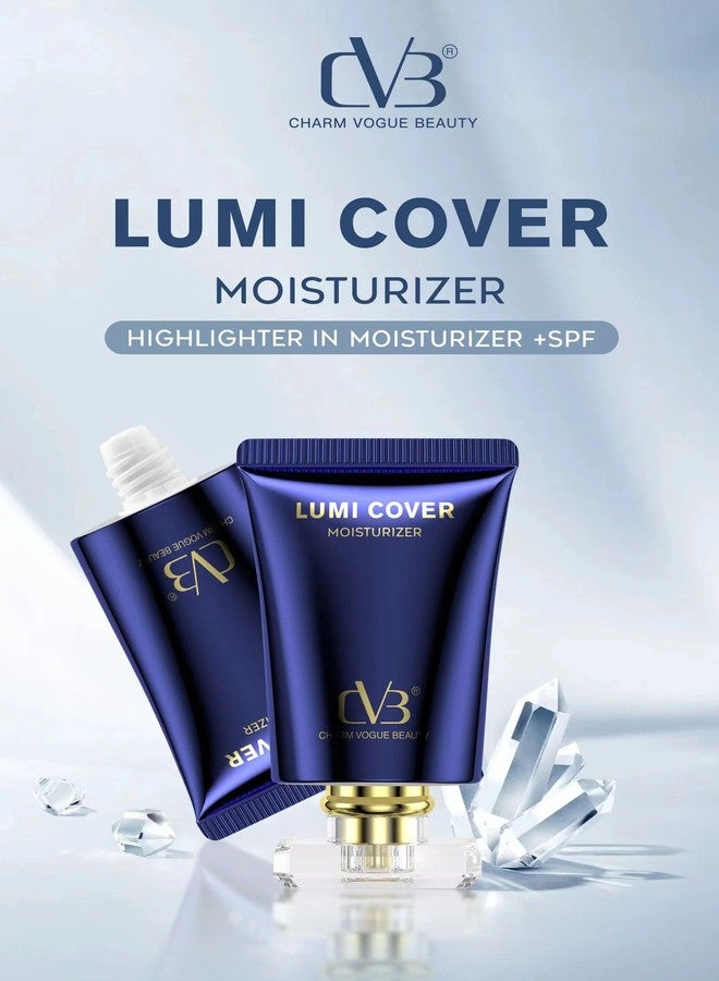 سي في بي كريم مرطب للوجه CVB C183 Lumi Cover مع هايلايتر وعامل حماية من الشمس - 50 غرام | كريم مرطب للوجه مع إشراقة مشرقة وحماية من الشمس (لون وردي، 50 غرام) - Image 4