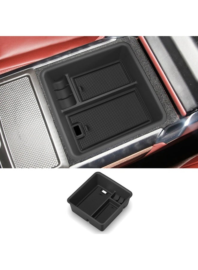 Upgraded Center Console Organizer Tray Compatible with Land Rover Range Rover / Range Rover Sport 2023-2026 – Armrest Storage Box with Soft Pad (Without Refrigerator) - Image 1
