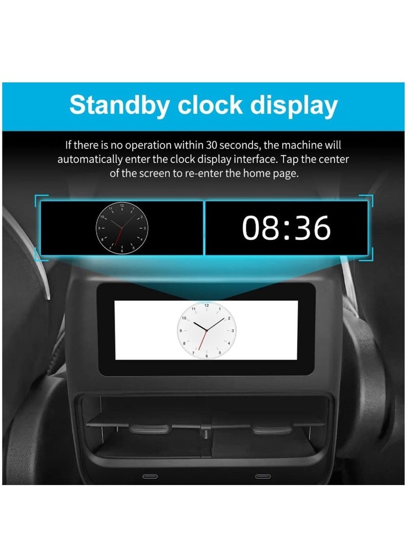 RAYMOS Tesla Rear Seat Screen For Tesla Model 3 Y 2016 2023 4.6 inch IPS Touchscreen Provides Rear seat Passengers With The Right To Adjust Air Conditioning Rear Seat Heating Seat Adjustment - Image 5
