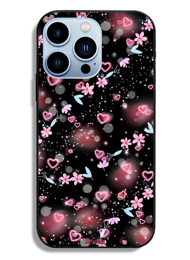 Tolwak Apple iPhone 13 Pro Protective Case Small Hearts And Flowers - Image 2