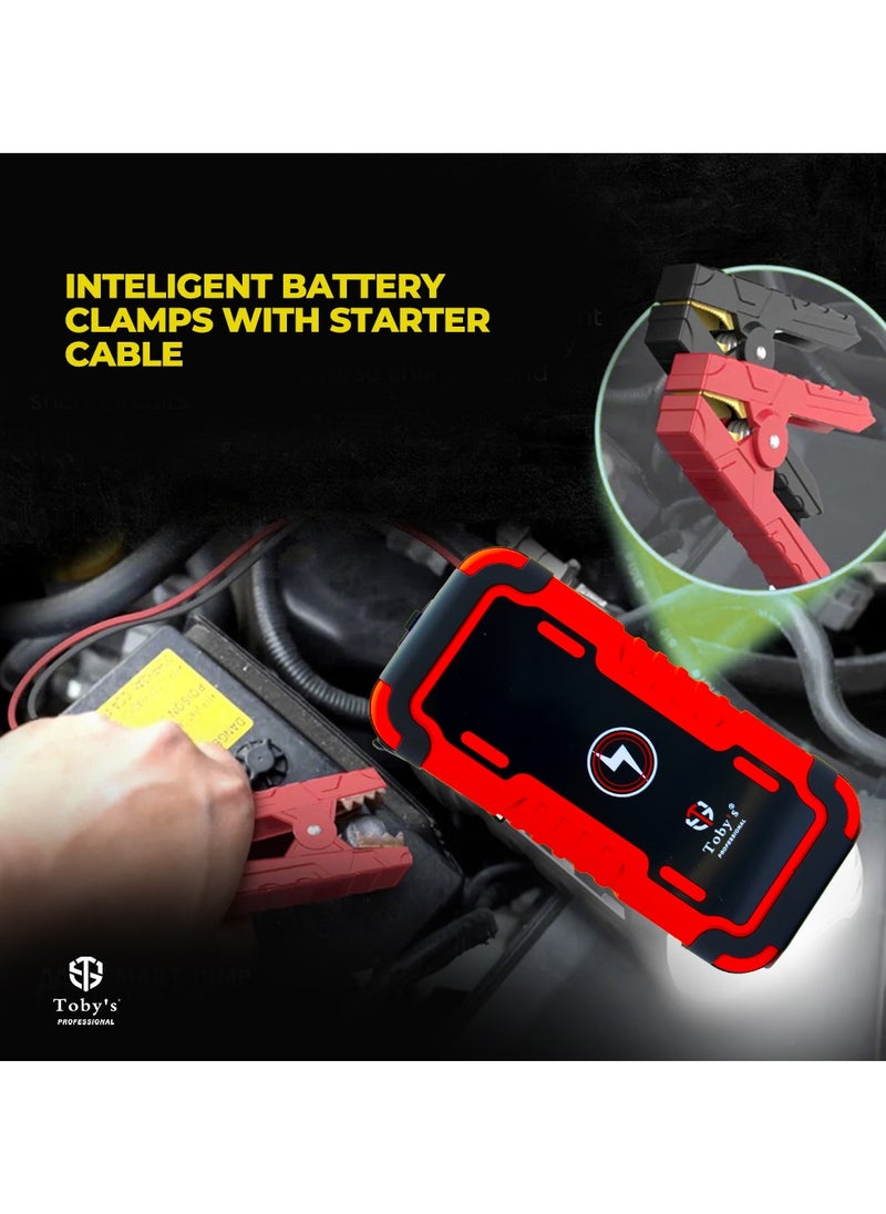 Toby's Toby's TBS X8 Powerful Jump Starter For Cars 8000mAh And 29.6WH Wireless Power Bank For Electronic Devices  - Image 2