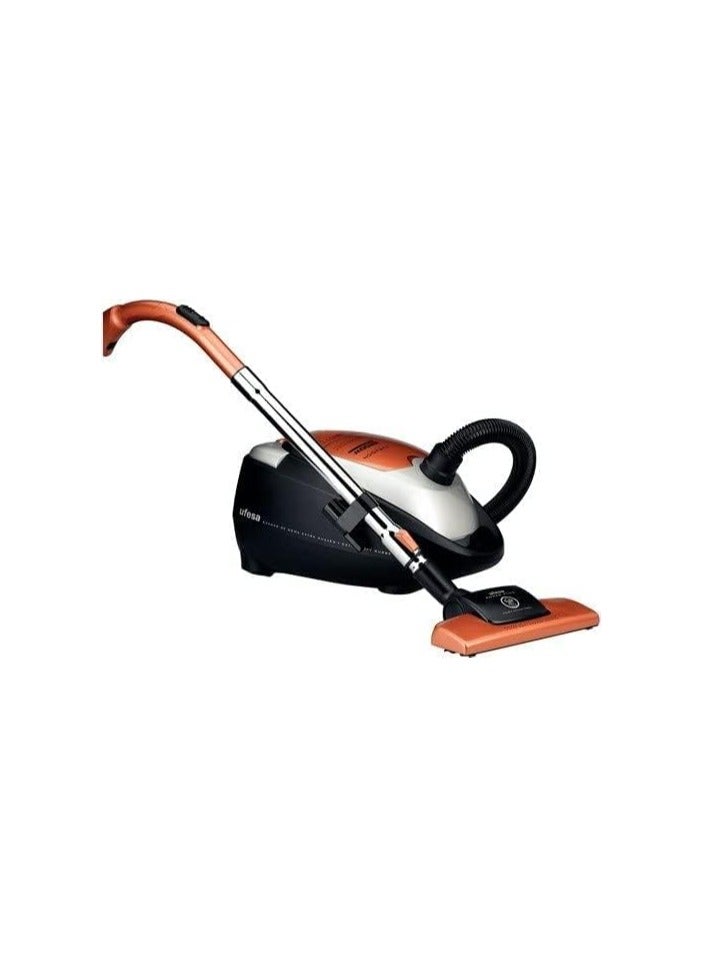 UFESA AT9019 Typhoon Cylinder Vacuum Cleaner, Mechanical Power Control, Easy to Clean & Store – Black/Orange - Image 1