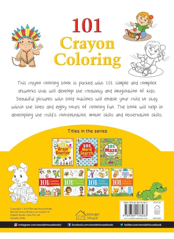 101 Crayon Coloring: Fun Activity Book For Children  - Image 1