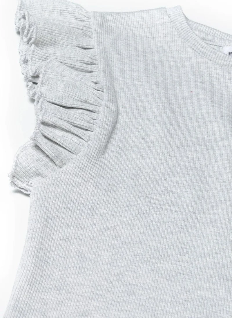 MINOTI Teen Girls Sleeveless Top with Ruffle Shoulders