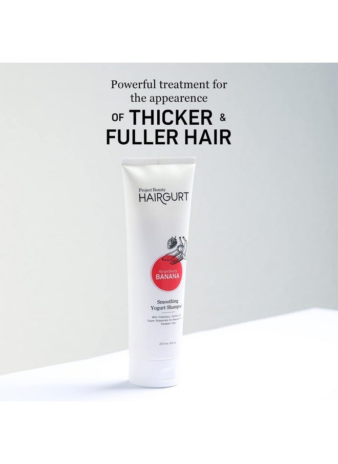 Hairgurt Smoothing Yogurt Hair Shampoo Strawberry Banana Natural Hair Care Hair Products Smoothes Dry Damaged Frizzy & Colortreated Hair 8 Oz (Smoothing Yogurt Hair Shampoo)  - Image 5