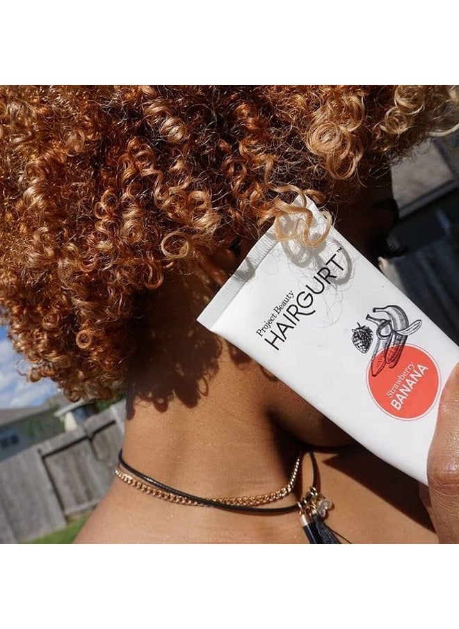 Hairgurt Smoothing Yogurt Hair Shampoo Strawberry Banana Natural Hair Care Hair Products Smoothes Dry Damaged Frizzy & Colortreated Hair 8 Oz (Smoothing Yogurt Hair Shampoo)  - Image 4