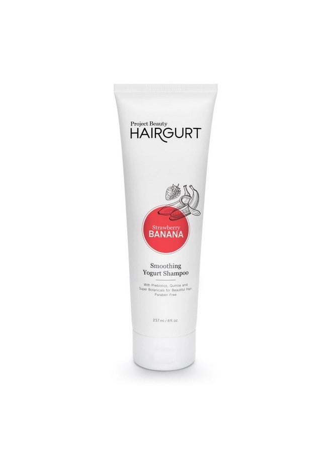 Hairgurt Smoothing Yogurt Hair Shampoo Strawberry Banana Natural Hair Care Hair Products Smoothes Dry Damaged Frizzy & Colortreated Hair 8 Oz (Smoothing Yogurt Hair Shampoo)  - Image 2