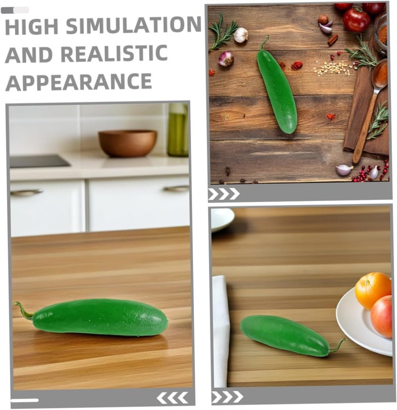 Artificial Cucumber Display Props 8pcs Lightweight Lifelike Vegetable Models for Kitchen Decoration Photography Food Shop Display - Image 3