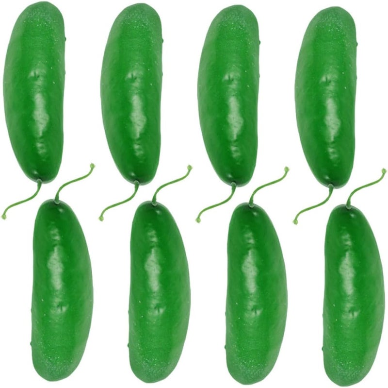 Artificial Cucumber Display Props 8pcs Lightweight Lifelike Vegetable Models for Kitchen Decoration Photography Food Shop Display - Image 1